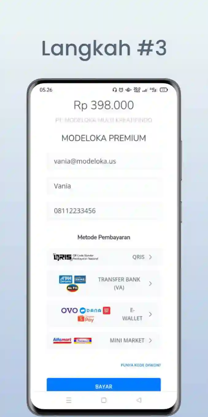 Pilih Metode Pembayaran